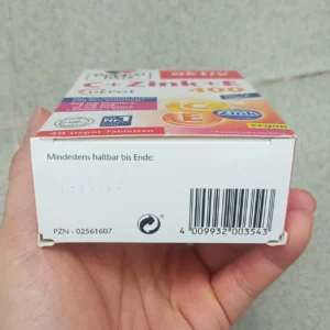 Vitamin Doppelherz C Zink E 400 Depot hộp 40 viên của Đức Viên uống Doppelherz aktiv C+Zink+E 400 Depot bổ sung kẽm và vitamin, 40 viên