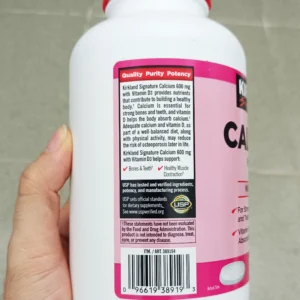 Viên bổ sung canxi Kirkland Calcium 600mg và vitamin d3 500 viên của Mỹ Viên uống Kirkland Calcium 600mg D3 500 viên của Mỹ