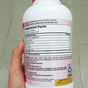 Viên uống Kirkland Calcium Citrate Magnesium and Zinc 500 viên