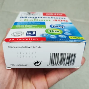 Viên uống Doppelherz Magnesium Kalium 400 hộp 30 viên của Đức Viên uống Magnesium Kalium 400 Doppelherz, 30 viên
