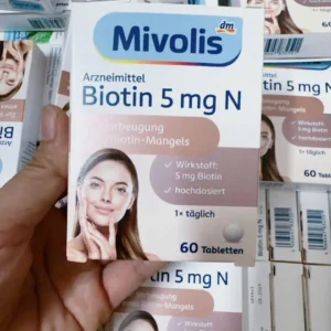 Viên uống mọc tóc Mivolis Biotin 5 mg N 60 Viên của Đức Viên uống Mivolis Biotin 5 mg N, 60 Viên làm đẹp cho da, tóc và móng