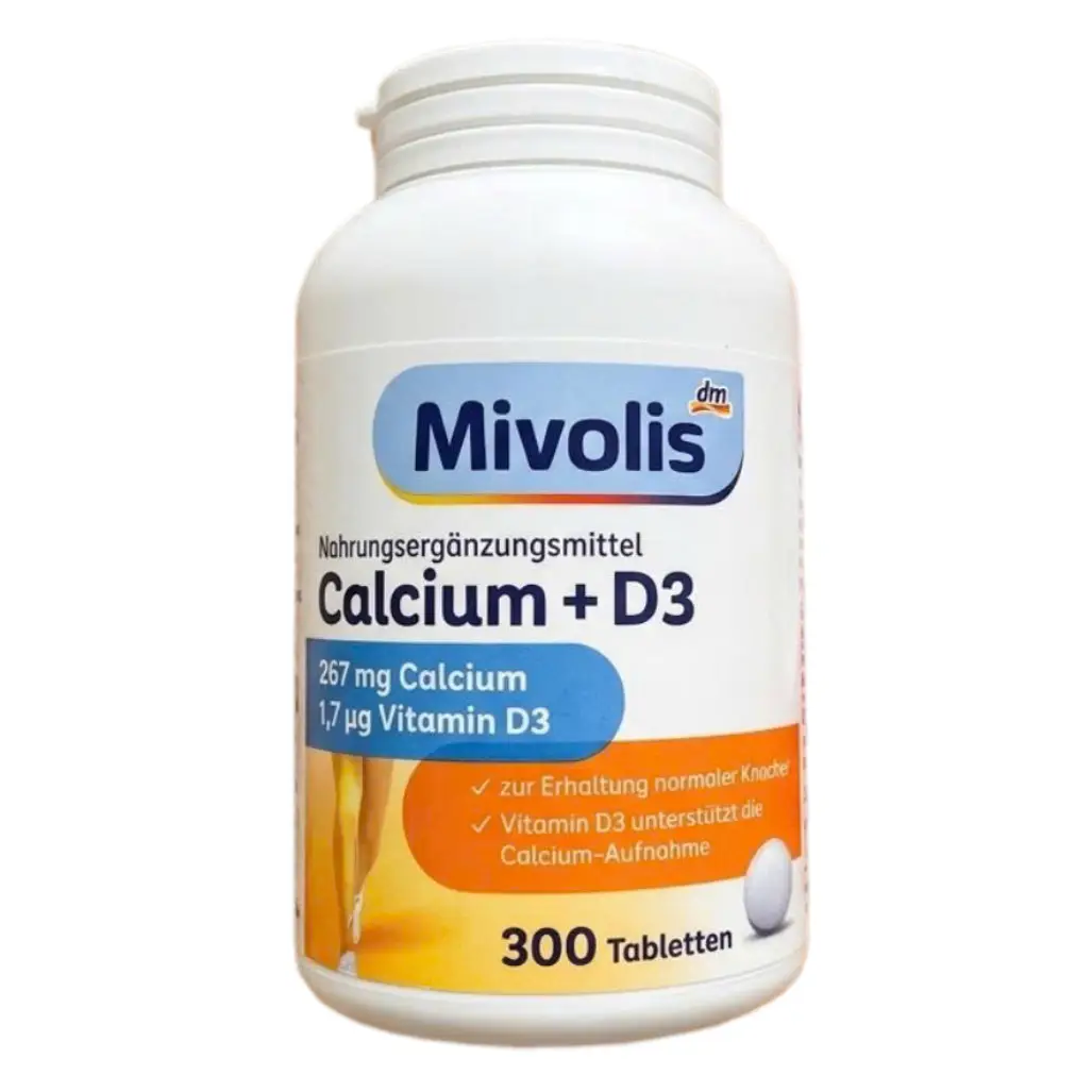Viên uống canxi Mivolis Calcium + D3 300 viên của Đức Viên uống Mivolis Calcium + D3 của Đức 300 viên