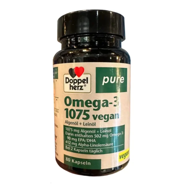 Viên uống Omega 3 1075 vegan DoppelHerz 80 viên của Đức