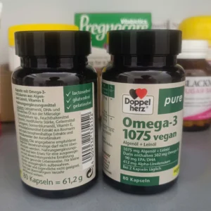 Viên uống Omega-3 thuần chay Doppelherz Pure Omega-3 1075 Vegan