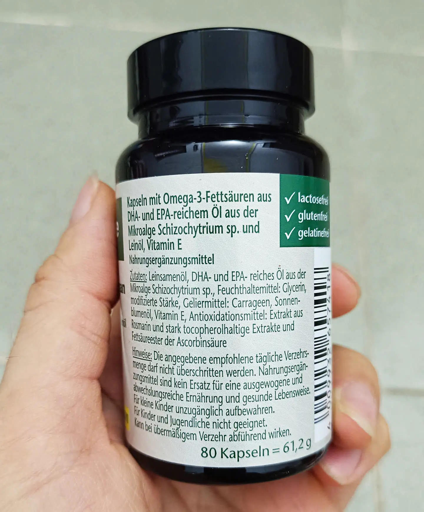Viên uống Doppelherz Omega3 1075 Vegan thuần chay 80 viên của Đức Viên uống Omega-3 thuần chay Doppelherz Pure Omega-3 1075 Vegan, 80 viên