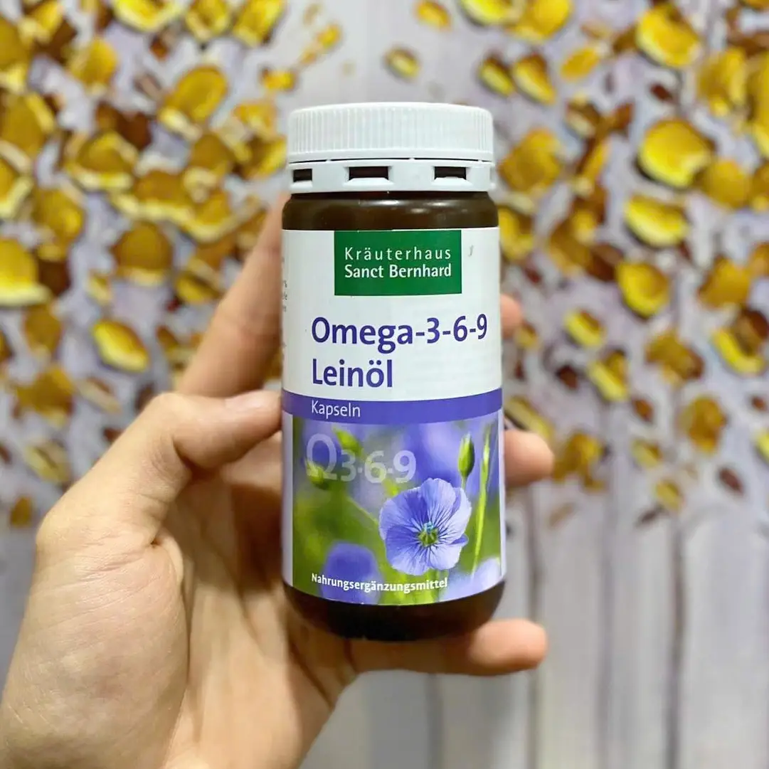 Viên uống Omega 369 Sanct Bernhard 180 viên của Đức Viên uống Sanct Bernhard Omega 3-6-9 Leinöl-Kapseln