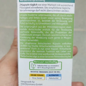 Viên uống bổ gan Altapharma Artischocken Kapseln lọ 100 viên của Đức Viên uống bổ gan Altapharma Artischocken Kapseln lọ 100 viên