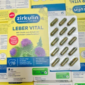 Bổ Gan Zirkulin Leber Vital 30 viên của Đức Vien uong bo gan Zirkulin Leber Vital Mariendistel Dragees 30 vien