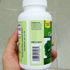 Viên uống bổ não Ginkgo Biloba 120mg Trunature 340 viên của Mỹ giúp tăng cường trí nhớ Viên uống bổ não Mỹ Trunature Ginkgo Biloba 120mg 340 viên