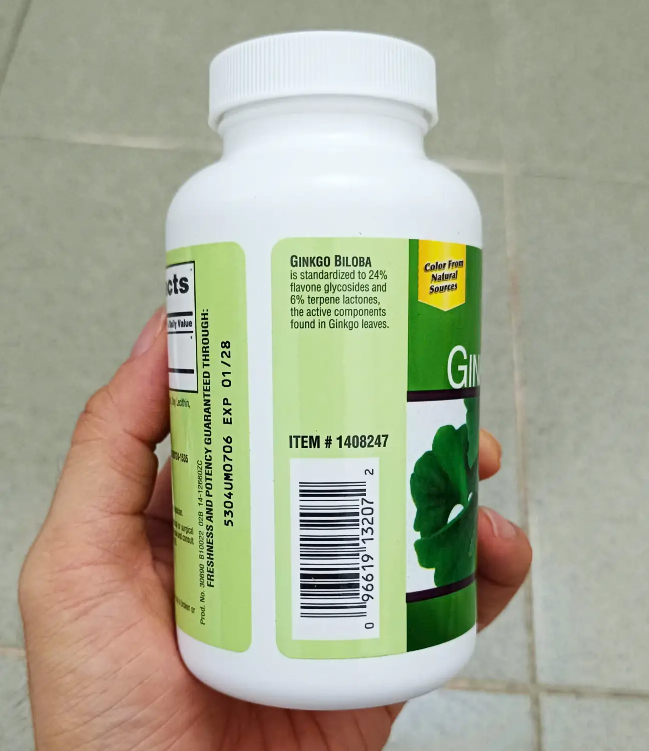 Viên uống bổ não Ginkgo Biloba 120mg Trunature 340 viên của Mỹ giúp tăng cường trí nhớ Viên uống bổ não Mỹ Trunature Ginkgo Biloba 120mg 340 viên