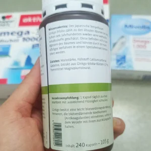 Viên uống bổ não Sanct Bernhard Ginkgo Kapseln 75mg 240 viên