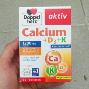 Viên uống bổ sung canxi Doppelherz Calcium + Vitamin D3 1200mg, 30 viên