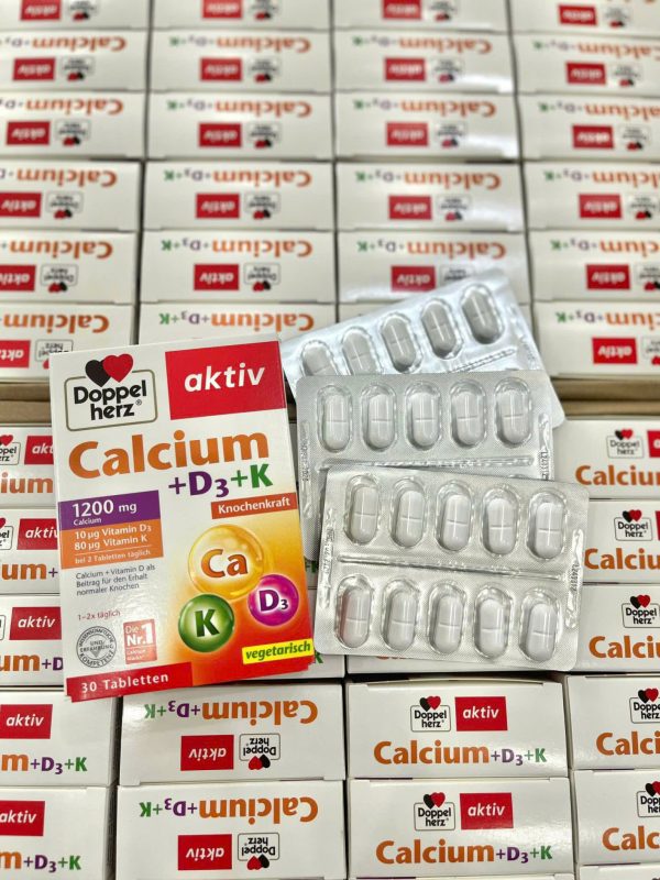 Viên uống bổ sung canxi Doppelherz Calcium + Vitamin D3 1200mg 30 viên của Đức