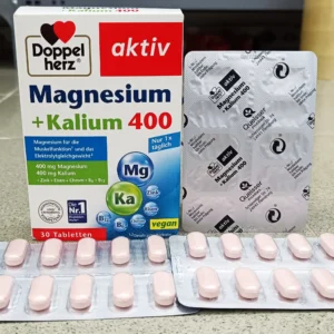Viên uống Doppelherz Magnesium Kalium 400 hộp 30 viên của Đức Viên uống bổ sung magie Doppelherz Magnesium 400+ Kalium 30 viên