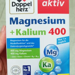 Viên uống Doppelherz Magnesium Kalium 400 hộp 30 viên của Đức Viên uống bổ sung magie Doppelherz Magnesium 400+ Kalium 30 viên Đức