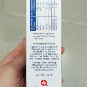 Viên uống Doppelherz Magnesium Kalium 400 hộp 30 viên của Đức Viên uống bổ sung magie Doppelherz Magnesium 400+ Kalium