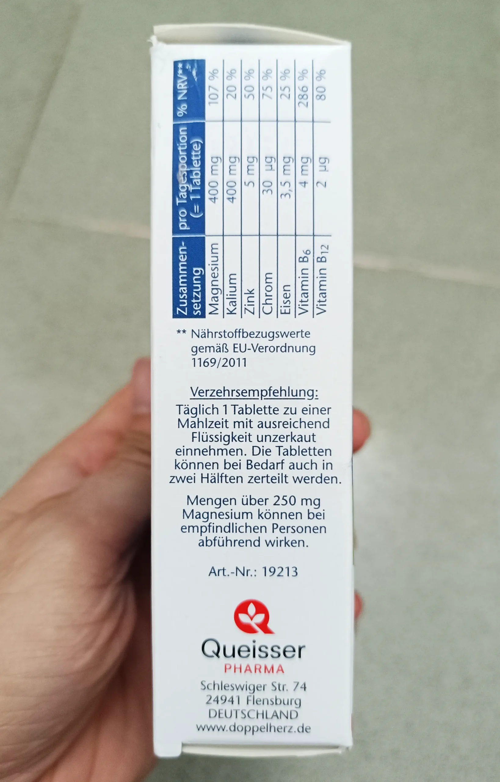 Viên uống Doppelherz Magnesium Kalium 400 hộp 30 viên của Đức Viên uống bổ sung magie Doppelherz Magnesium 400+ Kalium