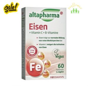 Viên uống bổ sung sắt Eisen Altapharma Vitamin C B12 hộp 60 viên của Đức