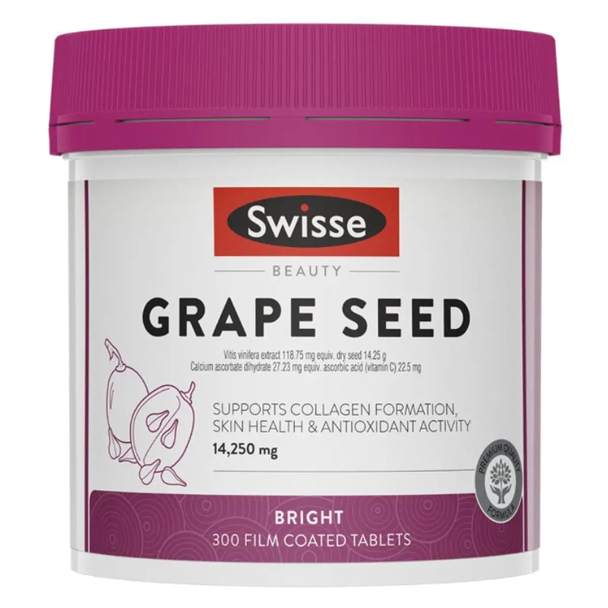 Tinh Chất Hạt Nho Swisse Grape Seed 300 viên của Úc Viên uống bổ sung tinh chất hạt nho Swisse Grape Seed hộp 300 viên