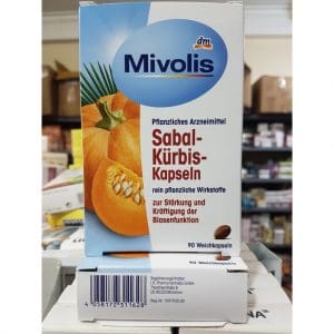 Viên uống bổ thận Mivolis Sabal Kurbis Kapseln 90 viên