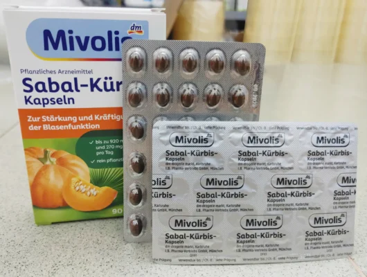 Viên uống bổ thận Mivolis Sabal Kurbis Kapseln 90 viên