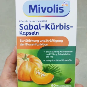 Viên uống bổ thận Mivolis Sabal Kurbis Kapseln 90 viên của Đức