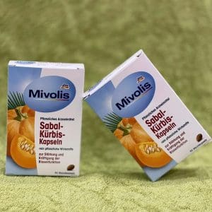 Viên uống bổ thận Mivolis Sabal Kurbis Kapseln 90 viên của Đức