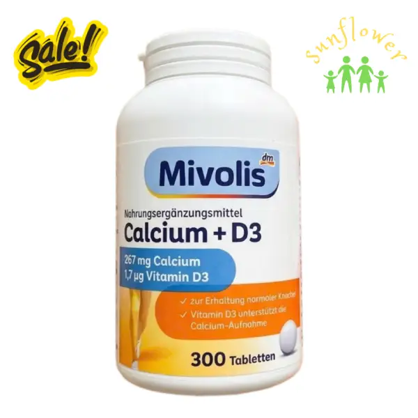 Viên uống canxi Mivolis Calcium + D3 300 viên của Đức Viên uống canxi Mivolis Calcium + D3 300 viên của Đức