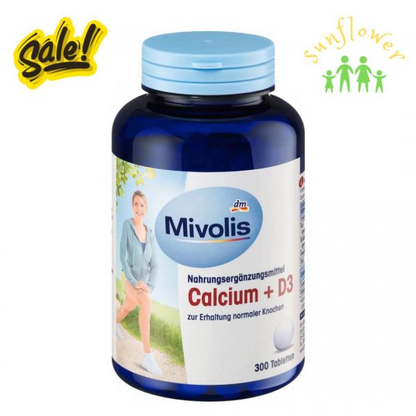 Viên uống canxi Mivolis Calcium + D3 300 viên của Đức