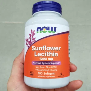Viên uống chống tắc tia sữa Now Sunflower Lecithin 1200mg Mỹ