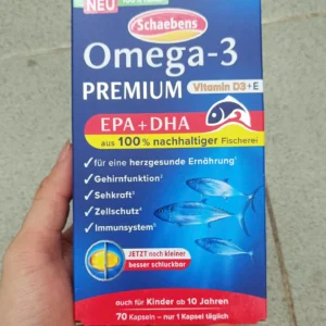 Viên uống dầu cá Schaebens Omega 3 Premium Vitamin E 70 viên của Đức Viên uống dầu cá Schaebens Omega-3 Premium, 70 viên