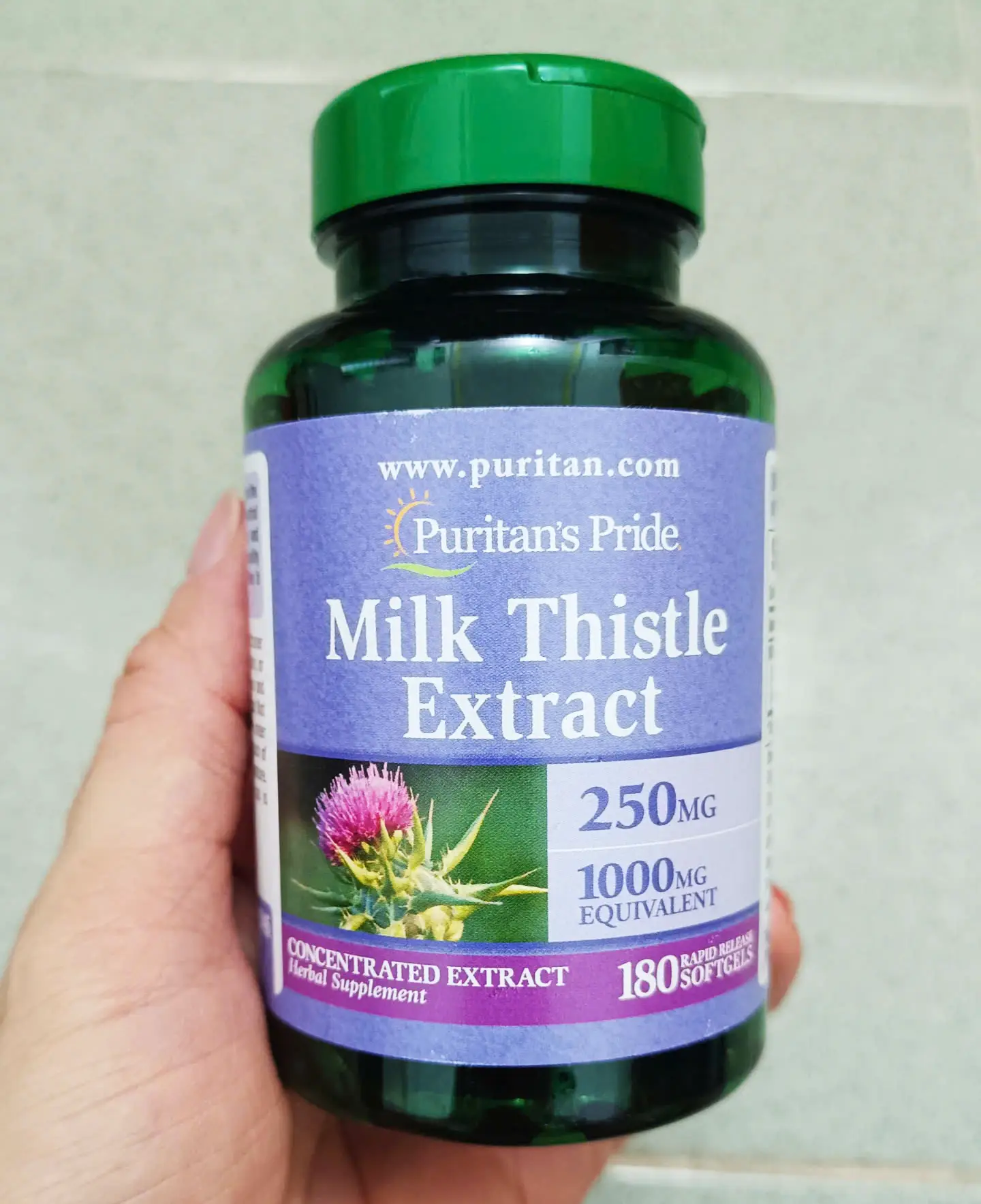 Viên uống bổ gan Puritan’s Pride Milk Thistle Extract 1000mg 180 viên của Mỹ Viên uống giải độc gan Puritan's Pride Milk Thistle Extract 1000mg 180 viên của Mỹ