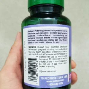 Viên uống bổ gan Puritan’s Pride Milk Thistle Extract 1000mg 180 viên của Mỹ Viên uống giải độc gan milk thistle Extract 1000mg 180 viên của Mỹ