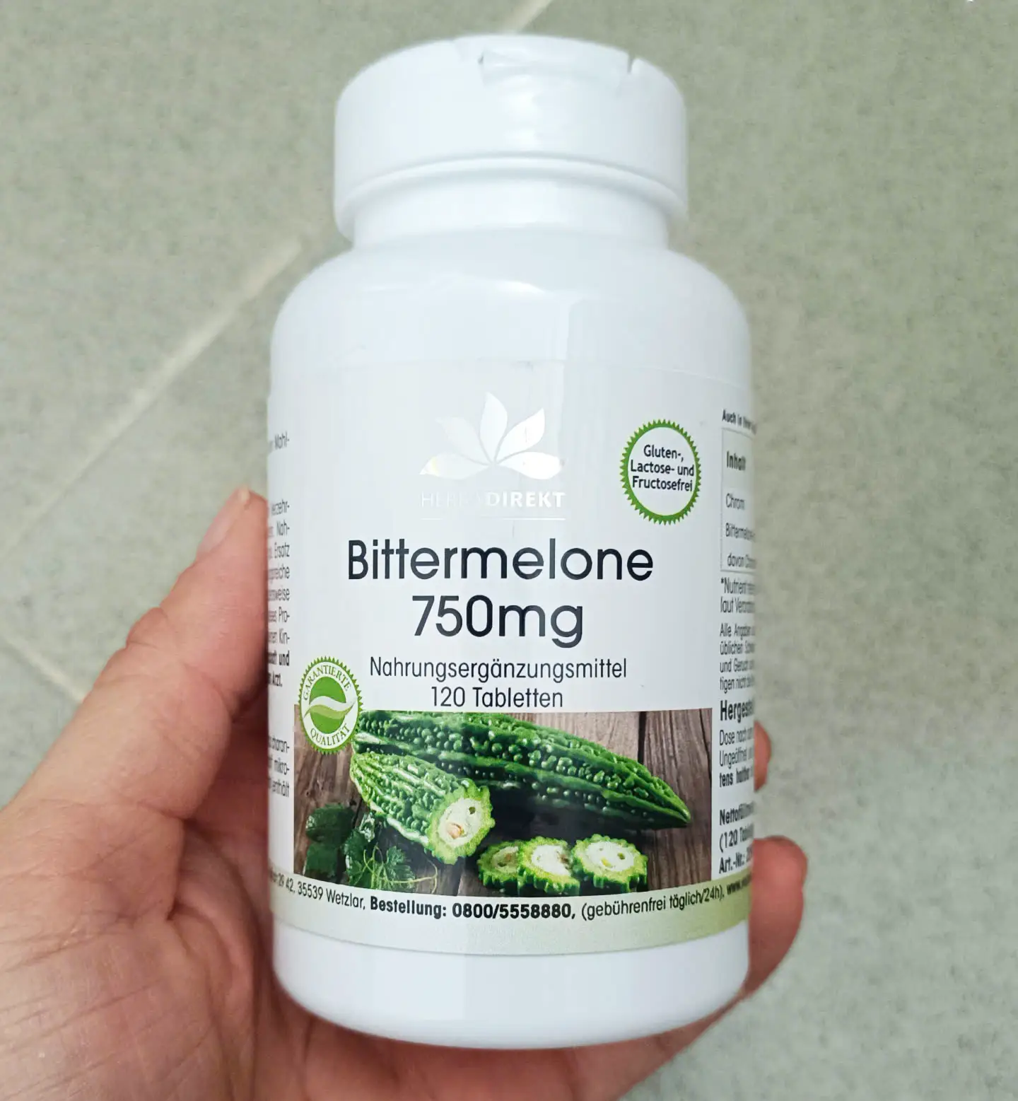 Viên uống mướp đắng Warnke Bittermelone 750mg 120 viên của Đức Viên uống giảm cân chiết xuất mướp đắng Warnke Bittermelone 750mg