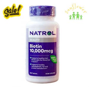 Viên uống mọc tóc Natrol Biotin 10000 mcg 100 viên của Mỹ