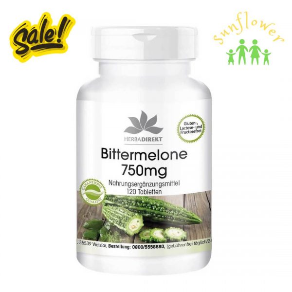 Viên uống mướp đắng Warnke Bittermelone 750mg 120 viên của Đức giúp giảm cân