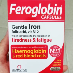 Viên uống sắt Feroglobin Capules Vitabiotics 30 viên của Anh Quốc