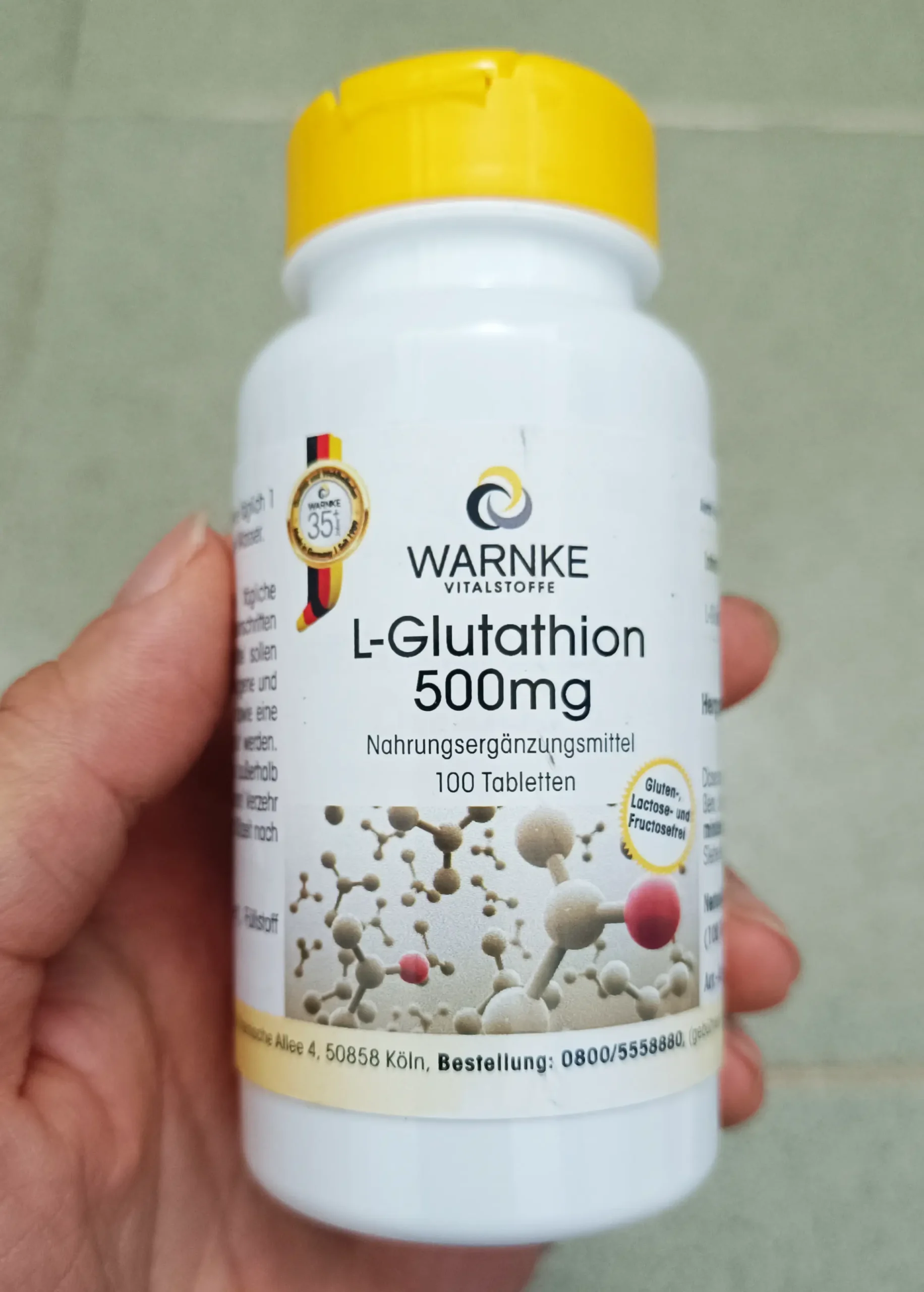 Viên trắng da Warnke L-Glutathione 500mg 100 viên của Đức Viên uống trắng da Warnke L-Glutathion 500mg 100 viên