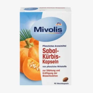 Viên uống trị tiểu đêm Mivolis Sabal Kurbis Kapseln hỗ trợ tuyến tiền liệt và bàng quang, 90 viên