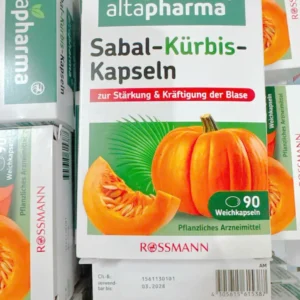 Viên uống trị tiểu đêm altapharma Sabal Kurbis Kapseln hỗ trợ tuyến tiền liệt và bàng quang, 90 viên