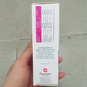 Vitamin Doppelherz C Zink E 400 Depot hộp 40 viên của Đức Vitamin Doppelherz C Zink E 400 Depot Hộp 40 viên