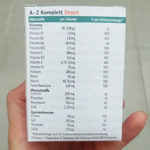 Vitamin Tổng Hợp A-Z Depot Altapharma 100 Viên cho Người Dưới 50 Tuổi của Đức