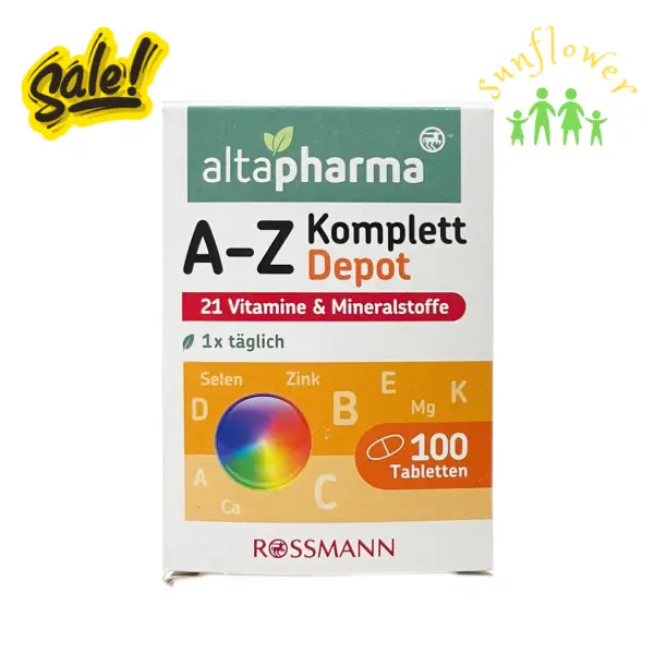 Vitamin tổng hợp A-Z Depot Multivitamin Altapharma 100 viên của Đức Vitamin tổng hợp A-Z Depot Multivitamin Altapharma 100 viên của Đức