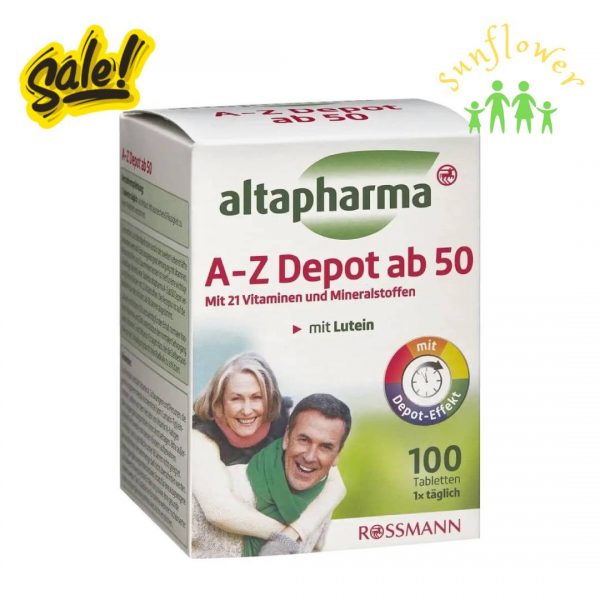 Vitamin tổng hợp A-Z Depot ab 50 của Altapharma cho người trên 50 tuổi của Đức