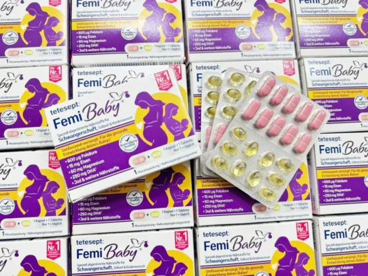 Vitamin tổng hợp cho bà bầu Tetesept Femi Baby 60 Viên của Đức Vitamin tổng hợp Femi baby cho bà bầu 60 viên