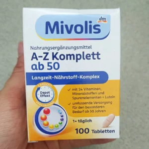 Vitamin tổng hợp Mivolis A-Z Depot ab50 cho người trên 50 tuổi, 100 viên