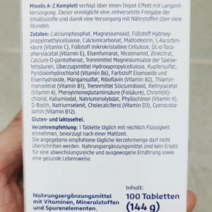 Vitamin tổng hợp Mivolis A-Z Komplett Depot cho người dưới 50 tuổi