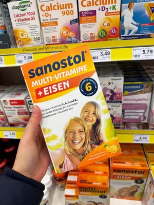 Siro vitamin tổng hợp Sanostol số 6 + sắt cho trẻ từ 6 tuổi 460ml của Đức Vitamin tổng hợp Sanostol Đức 460ml số 6 dành cho bé