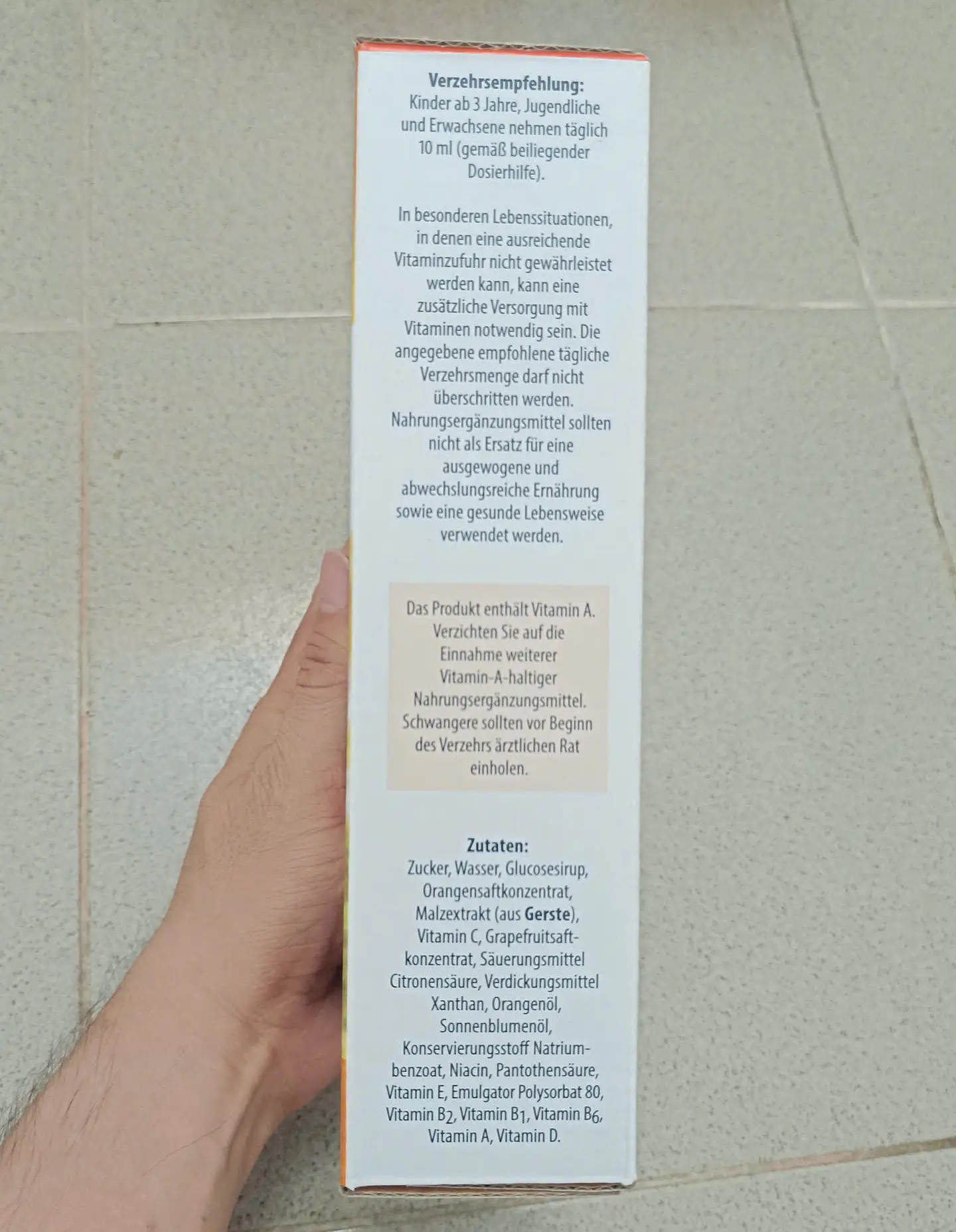 Siro Multi Vitamin Sanostol số 3 cho bé 3-6 tuổi 460ml của Đức Vitamin tổng hợp Sanostol Đức số 3 460ml (3-6 tuổi)
