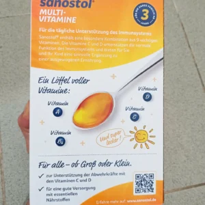 Siro Multi Vitamin Sanostol số 3 cho bé 3-6 tuổi 460ml của Đức Vitamin tổng hợp Sanostol Số 3 cho bé 3-6 tuổi